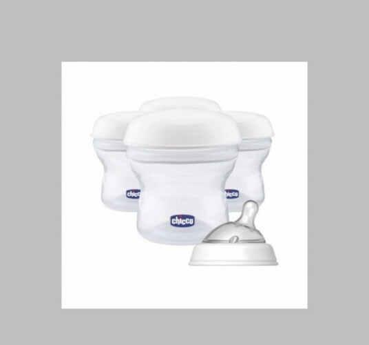 Chicco Natural Feeling Milk Container - 4PCS