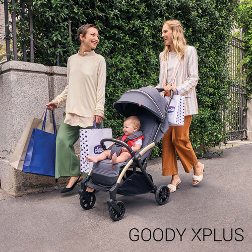 شيكو عربة أطفال - Goody XPlus - لون رمادي غامق