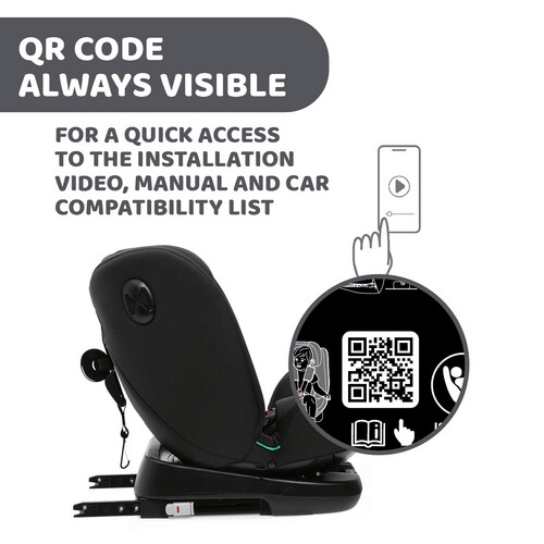 شيكو مقعد سيارة للأطفال من 0 - 36 كيلو - Unico Evo Air - أسود