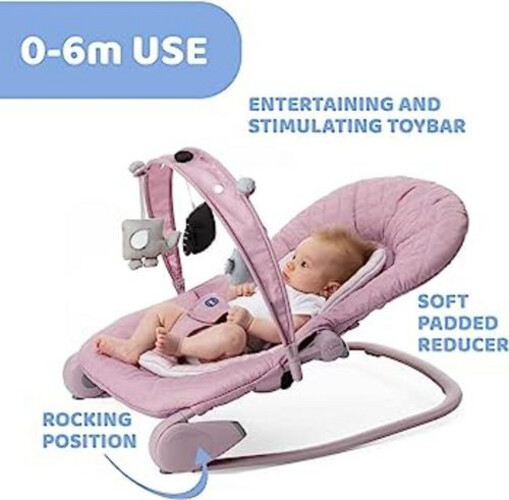 شيكو كرسي هزاز - Hoopla - لون وردي  0-3سنوات