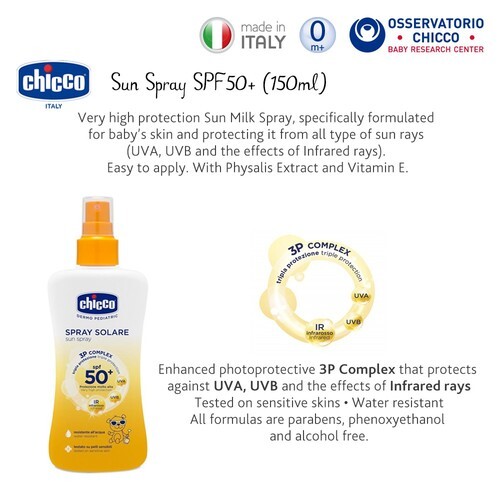 شيكو بخاخ وقاية من الشمس - 150مل  (SPF30)