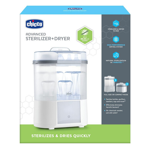 Chicco Advanced Electric Steam Sterilizer & Dryer for Baby Bottles, Feeding Accessories