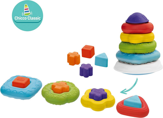 شيكو لعبة برج الحلقات 2 في 1