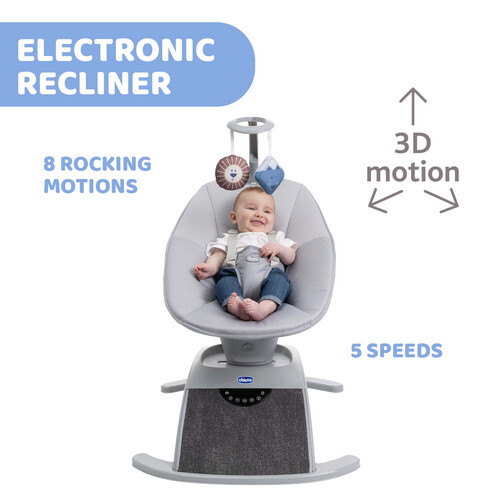 شيكو كرسي هزاز - Comfy Wave - لون فضي