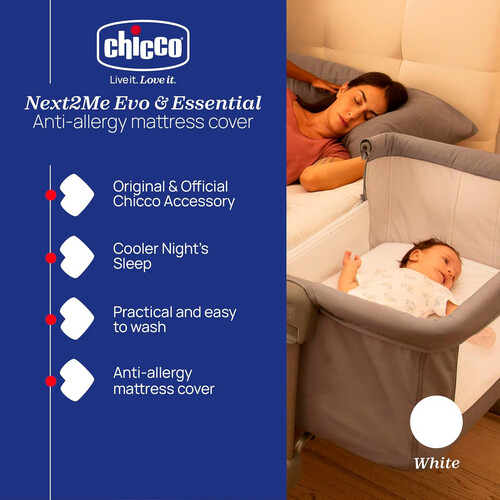 شيكو غطاء مرتبة صحي ابيض Next2Me