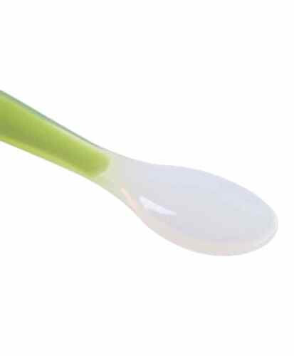شيكو ملعقة سيليكون  من 6 اشهر - لون أخضر