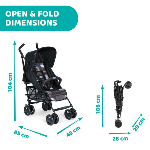 شيكو عربة أطفال - London Up - لون أسود