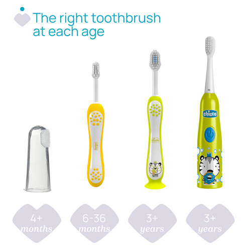 شيكو فرشاة أسنان كهربائية تايجر من عمر 3 سنوات