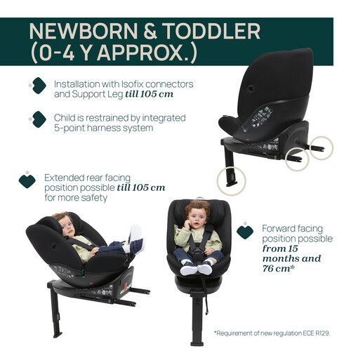 Chicco Everone I-Size Base Car Seat - Black 0-12y