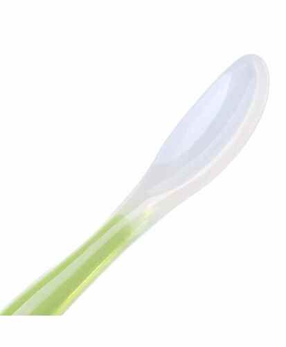 شيكو ملعقة سيليكون  من 6 اشهر - لون أخضر