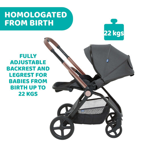 شيكو عربة أطفال - Mysa - لون أسود