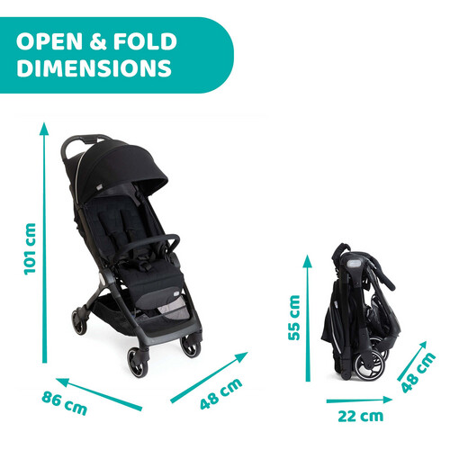 Chicco WE Stroller - Black (For Travel)