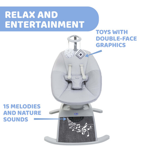 شيكو كرسي هزاز - Comfy Wave - لون فضي