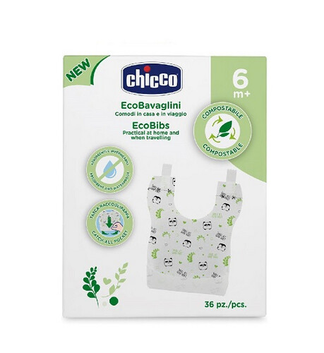 شيكو مريلة للاستعمال مرة واحدة - 36 قطعة