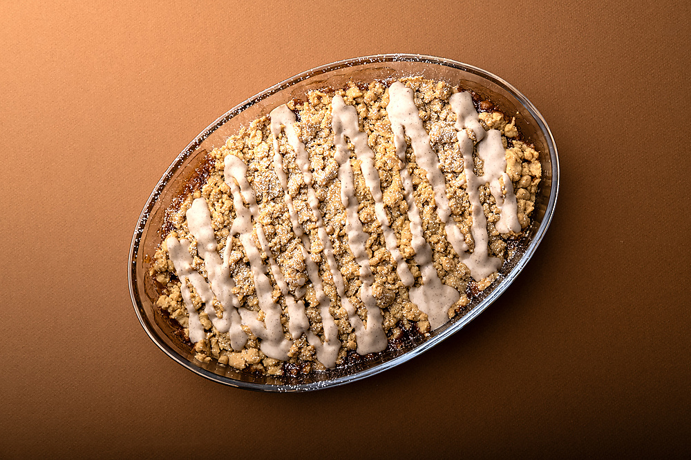 Apple crumble pudding