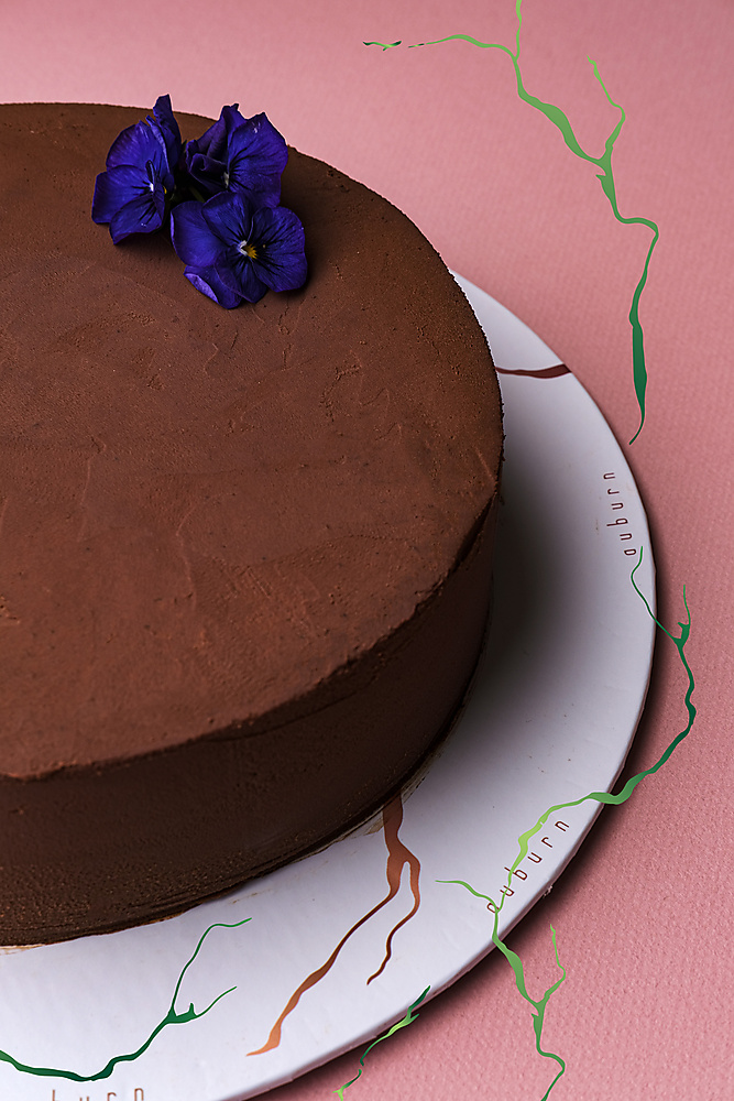 Vegan chocolate fudge cake