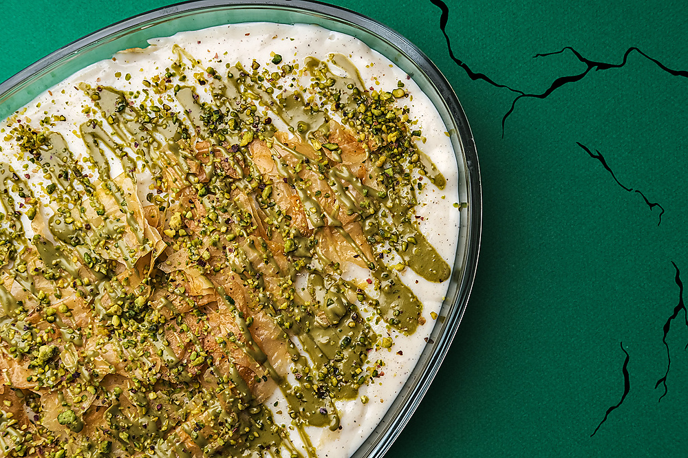 Mahalbiya pistachio mastic pudding