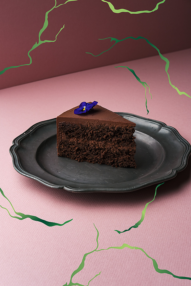 Vegan chocolate fudge cake