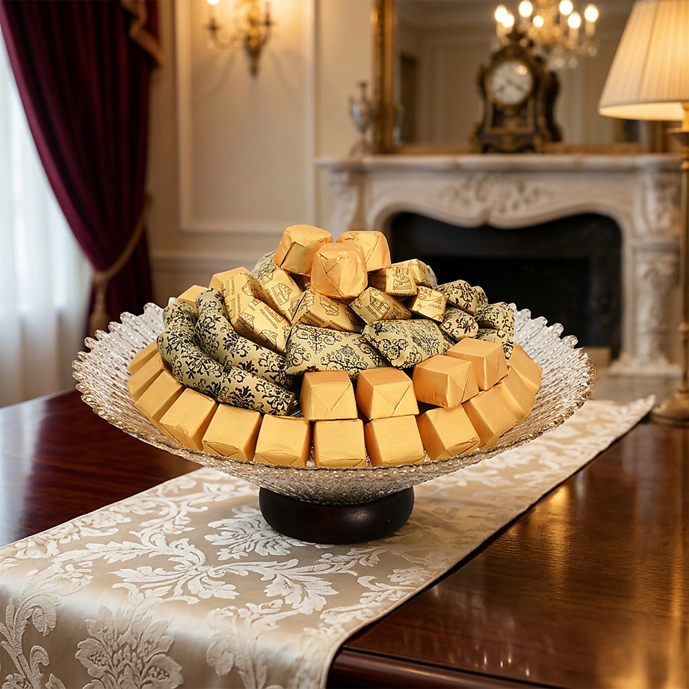 Wrapped Gold Tray 03003408
