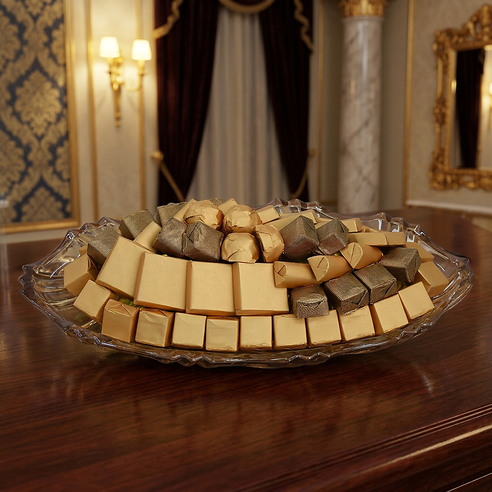 Oval glass tray