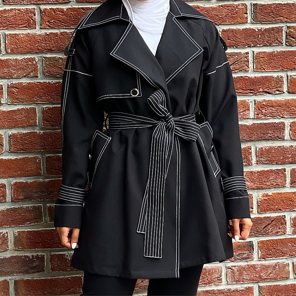 black trench coat