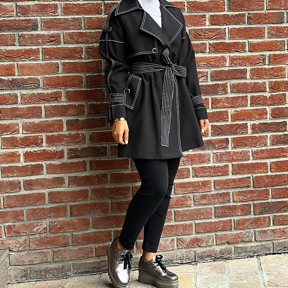 black trench coat