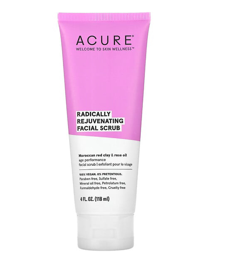 Facial scrub to radically restore glasses to the skin