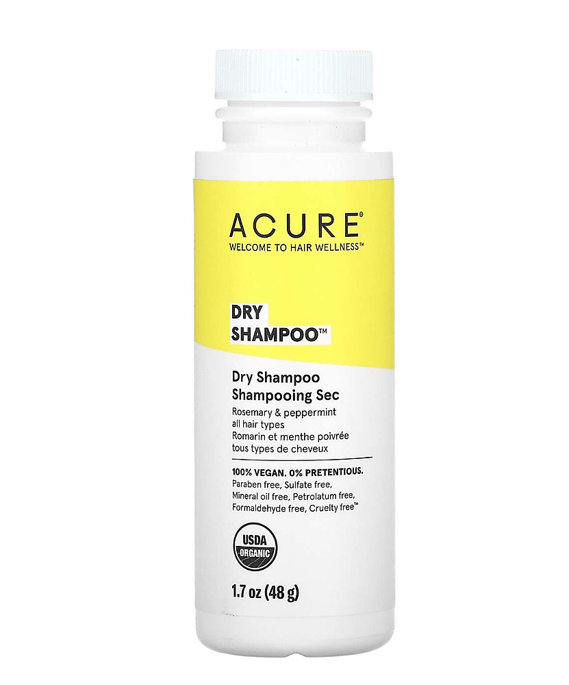 Organic dry shampoo with rosemary and mint