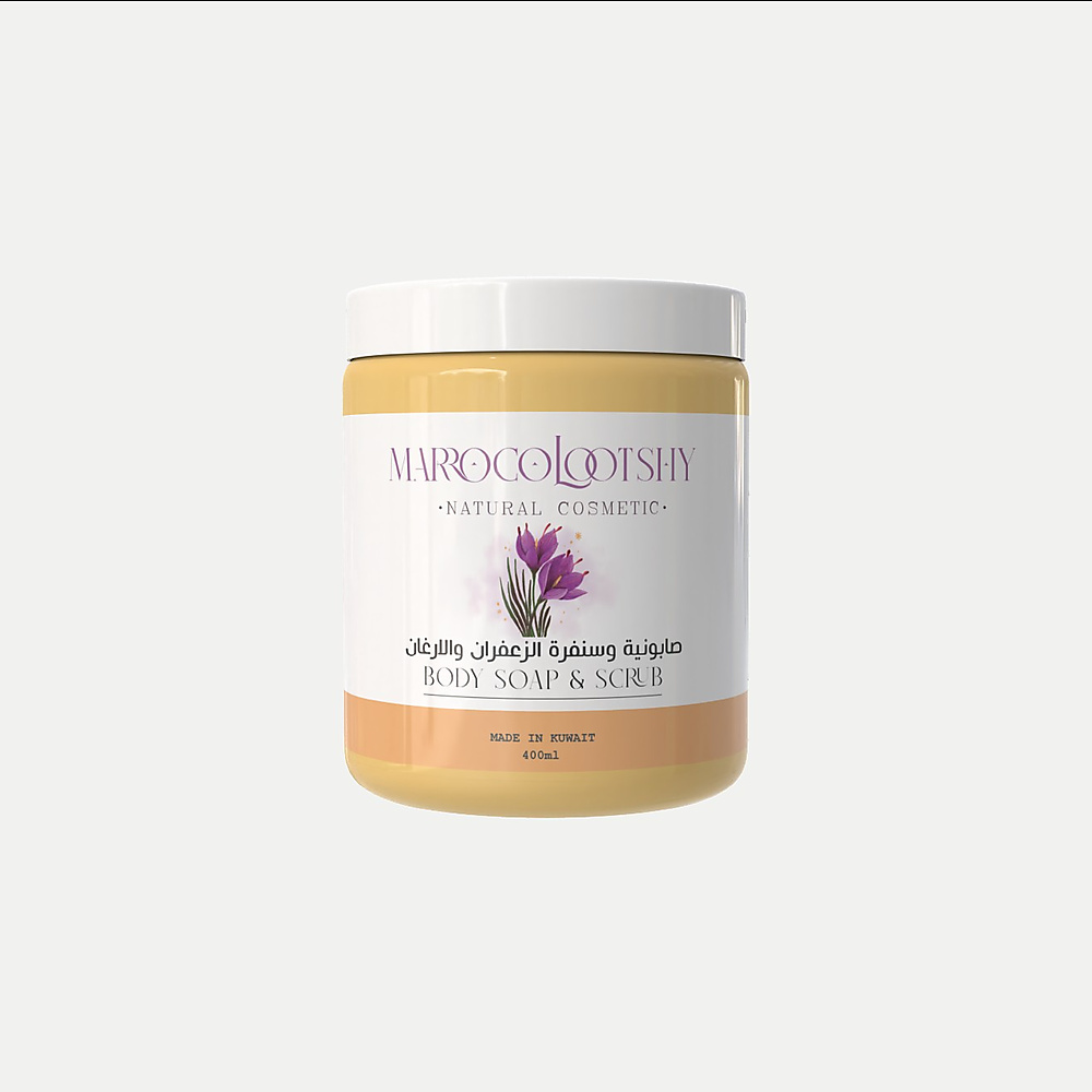 Saffron and Oghan Soap & Body Scrub"400ml