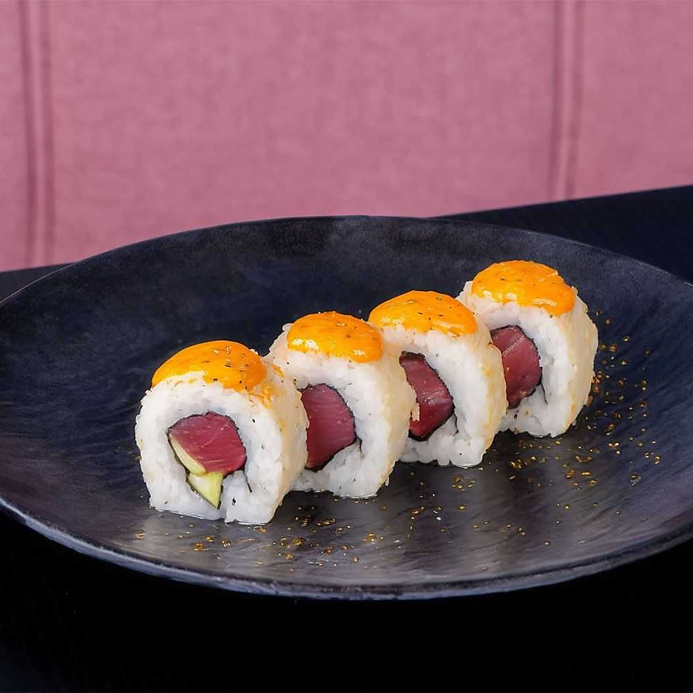 Spicy Salmon Ura Maki Roll