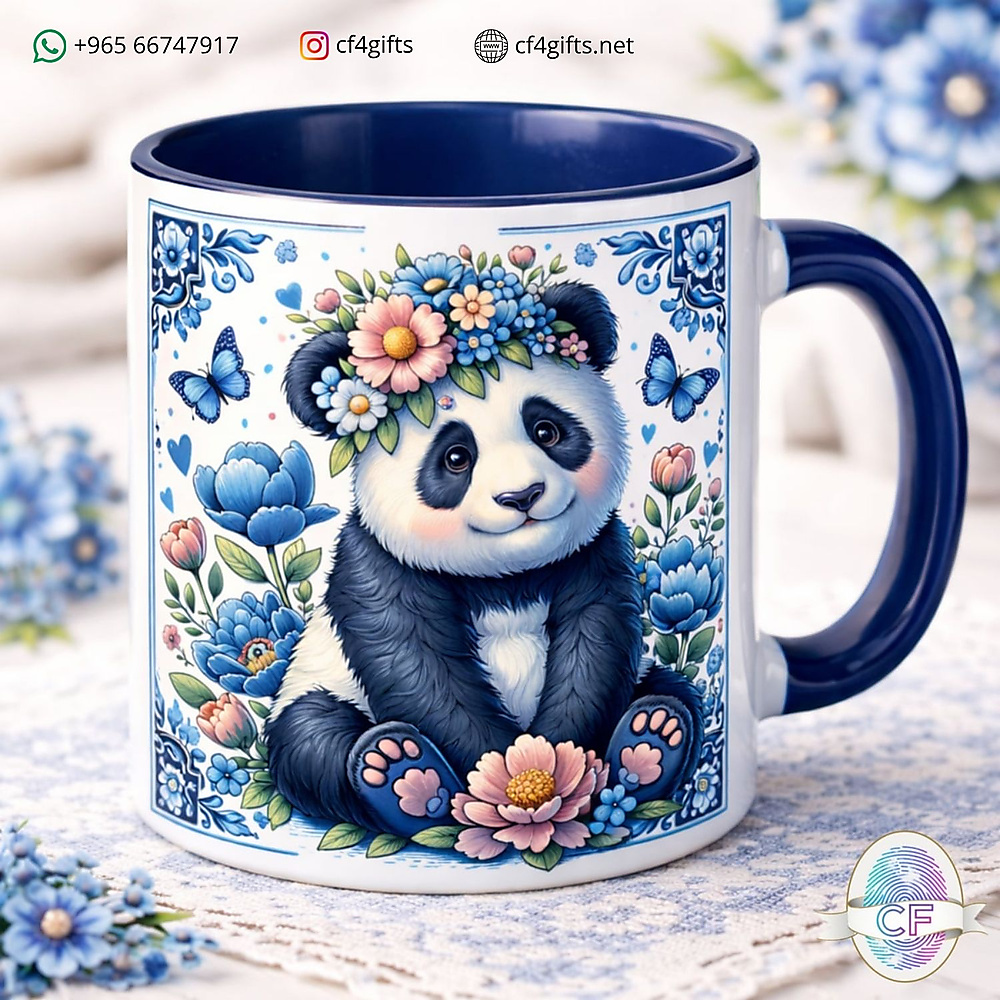 كوب باندا الأزهار