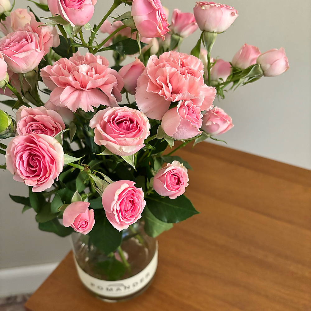 pink vase