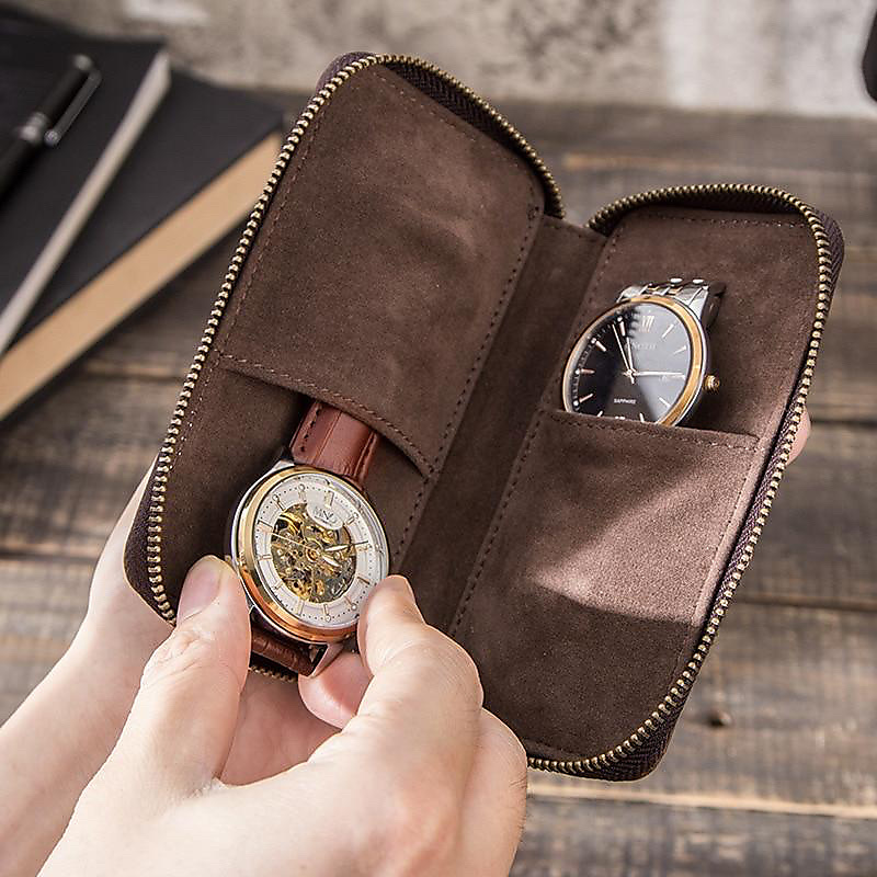 حقيبة ساعة Ethan Rustic Leather