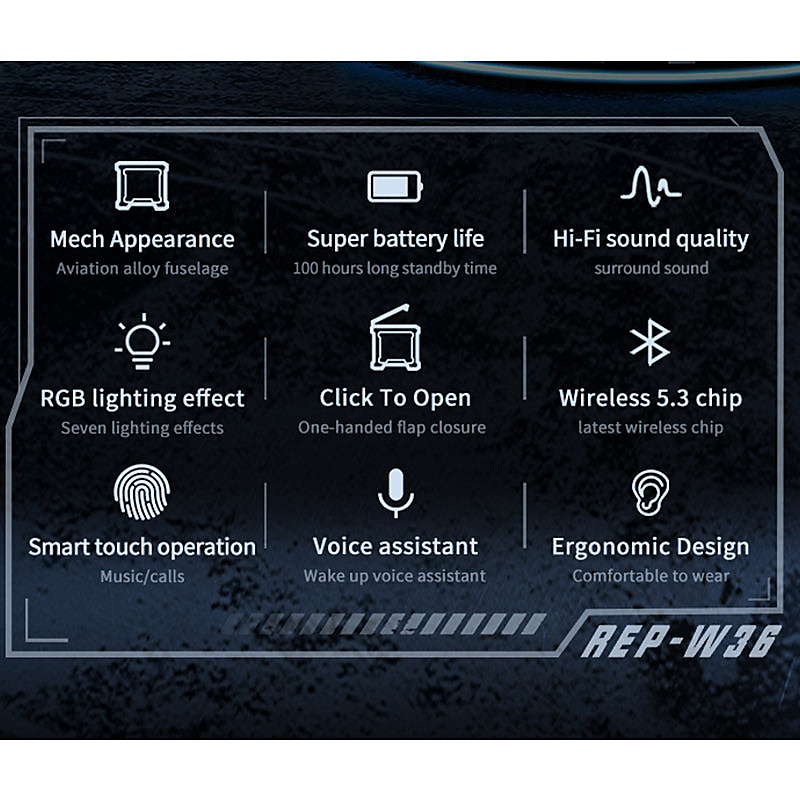 سماعة | REP-W36 | بــ دقة صوت عالية الوضوح و مضادة للمياه من | Recci |