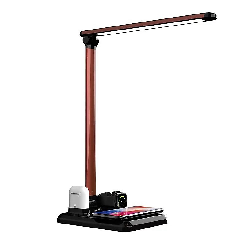 4 في 1 شاحن لاسلكي ومصباح طاولة LED قابل للطي