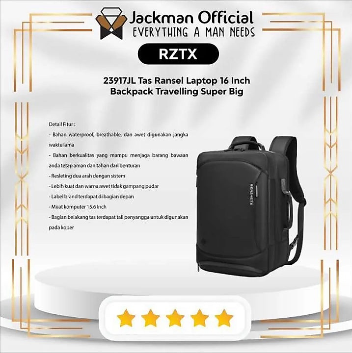 حقيبة ظهر للكمبيوتر المحمول والسفر RZTX 23917