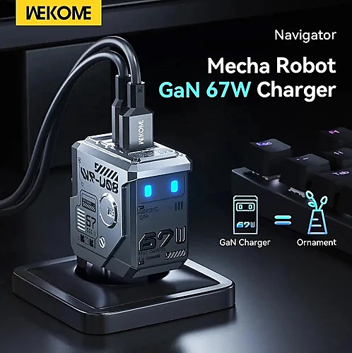 شاحن جداري WEKOME Robot 67w-U08 GaN