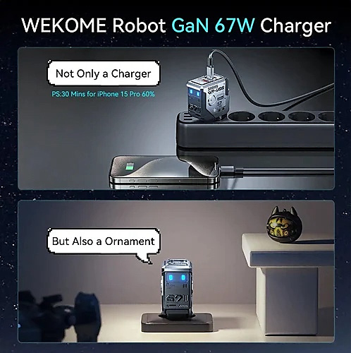 شاحن جداري WEKOME Robot 67w-U08 GaN