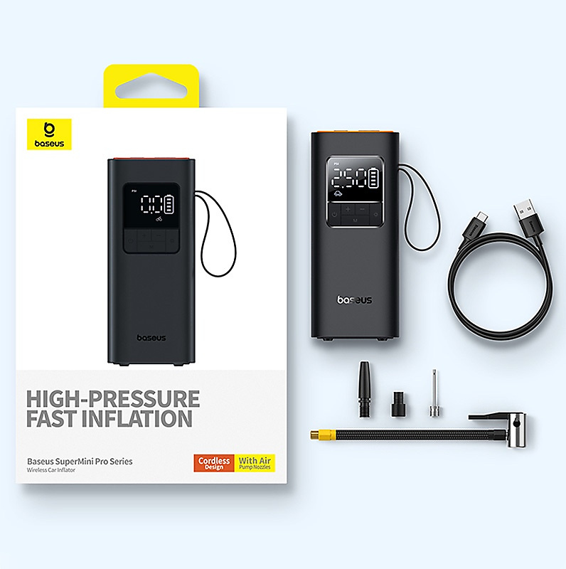 منفاخ هواء الإطارات اللاسلكي من سلسلة Baseus SuperMini Pro