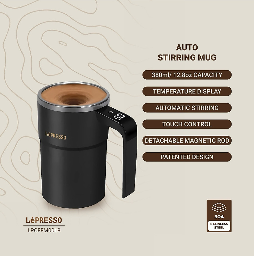 كوب التحريك التلقائي Stirmagic من LePresso