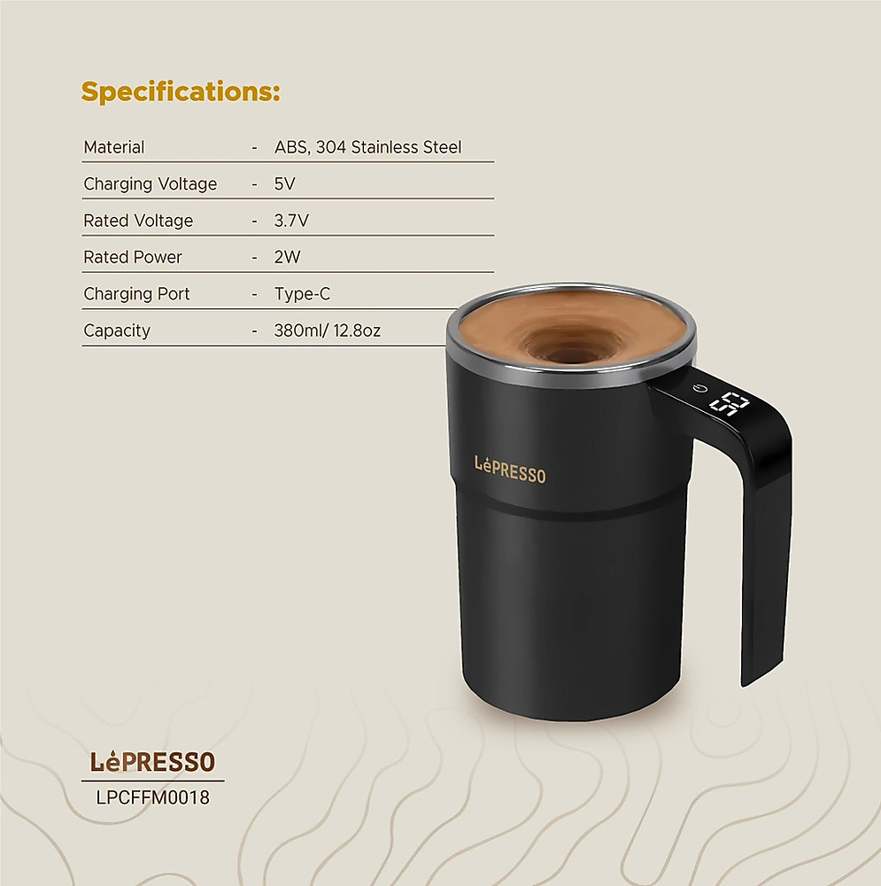كوب التحريك التلقائي Stirmagic من LePresso