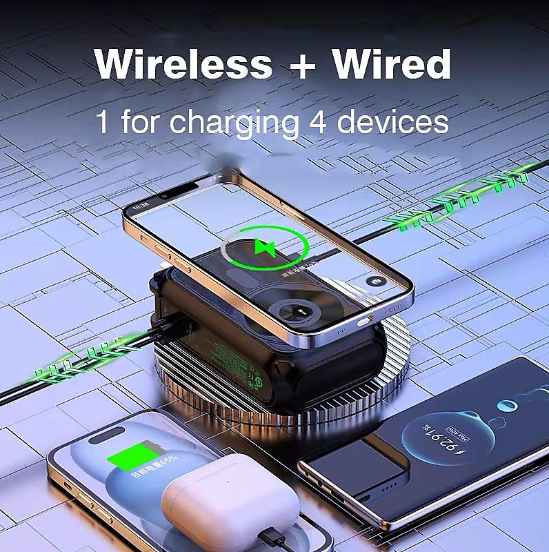 باور بانك لاسلكي  WP-91S بسعة 20000 مللي أمبير في الساعة من WEKOME