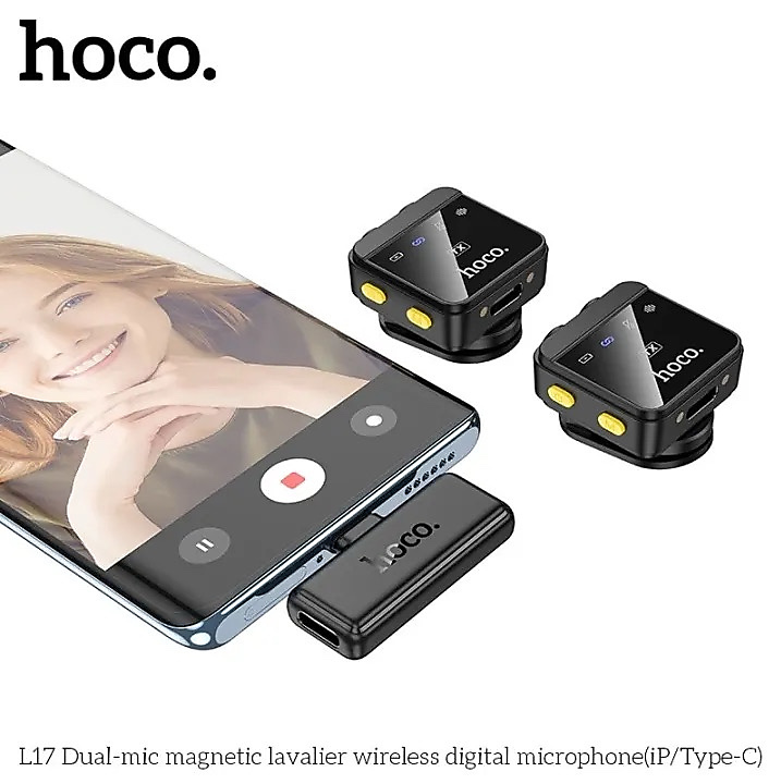 ميكروفون لاسلكي “L17” مع علبة الشحن من Hoco