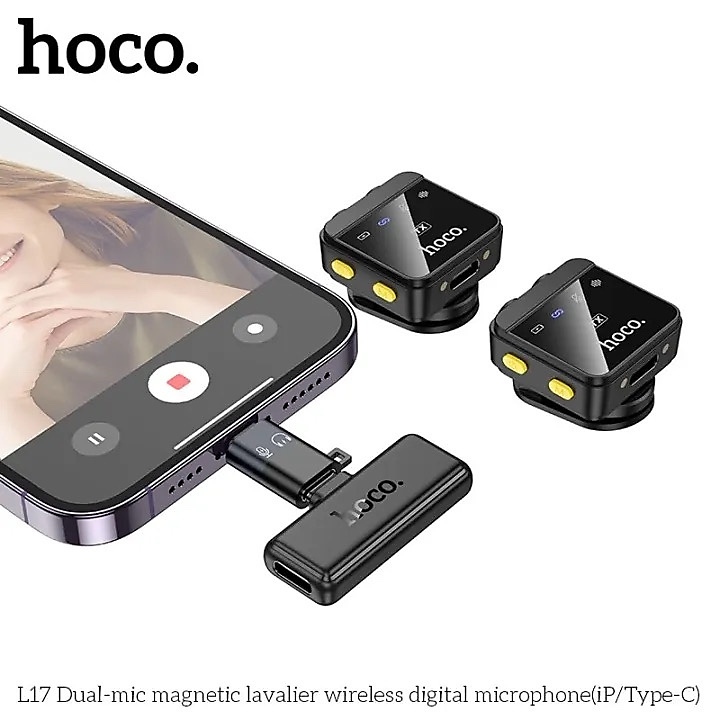 ميكروفون لاسلكي “L17” مع علبة الشحن من Hoco