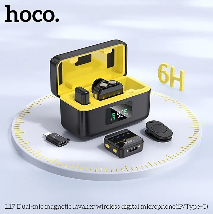 ميكروفون لاسلكي “L17” مع علبة الشحن من Hoco