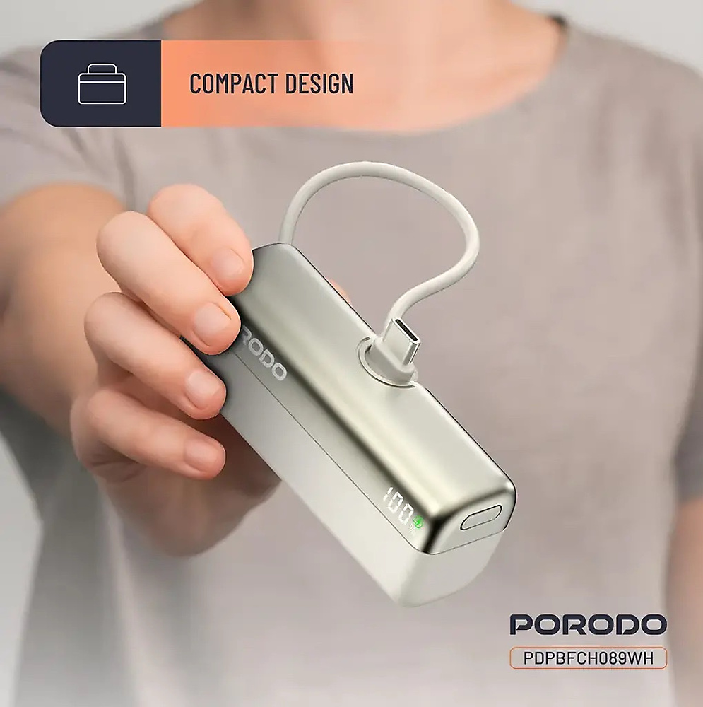 باور بانك Porodo Pocket Volt 5000mAh