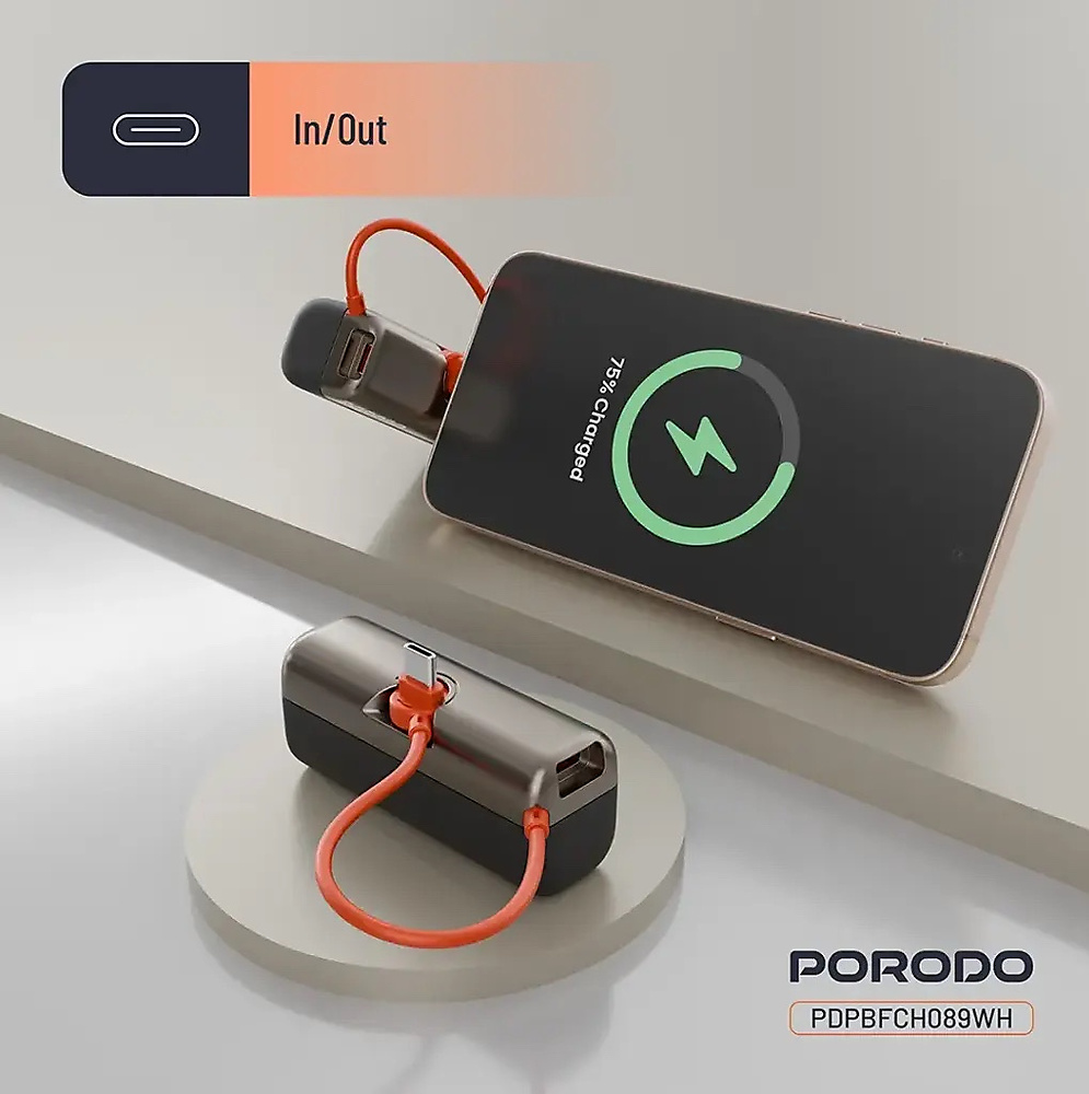 باور بانك Porodo Pocket Volt 5000mAh
