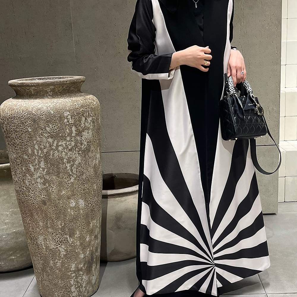 black white