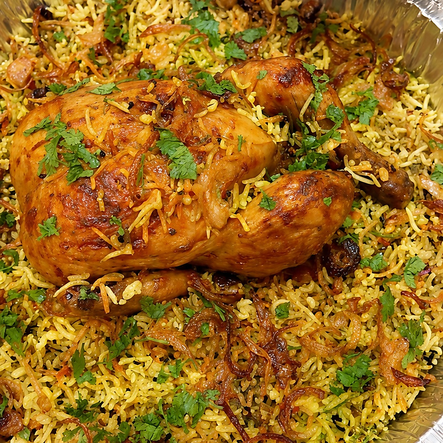 عيش مموش بالاعشاب + دجاج محشي