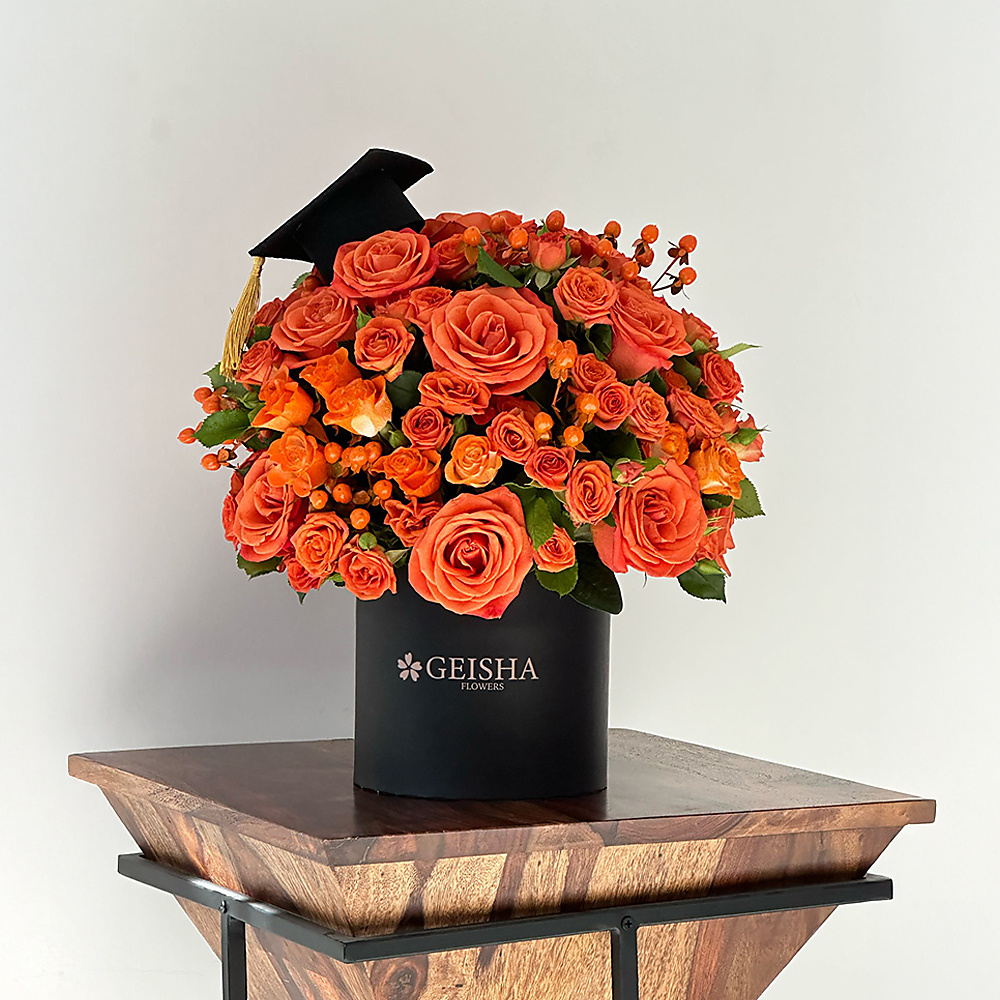Senior Orange Blooming Box